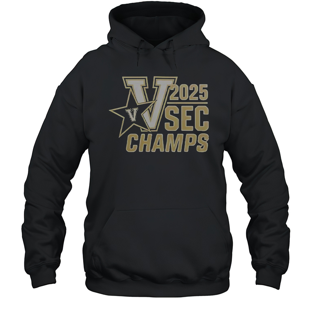 Vanderbilt Baseball 2025 SEC Champions T-Shirt Unisex Hoodie