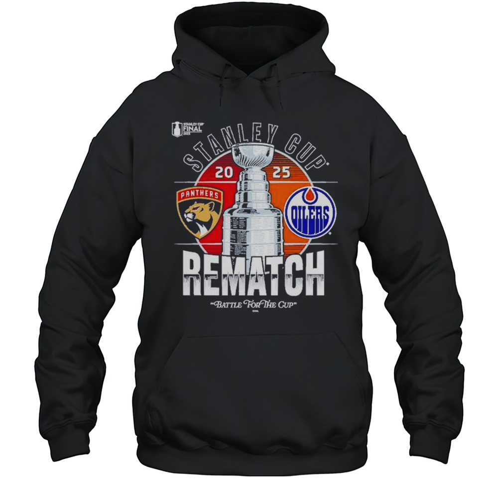 Florida Panthers Vs Edmonton Oilers 2025 Stanley Cup Final Matchup Rematch Shirt Unisex Hoodie