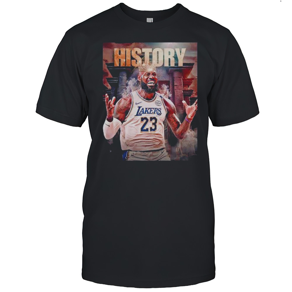 History LeBron James Los Angeles Lakers The First Player In NBA Shirt