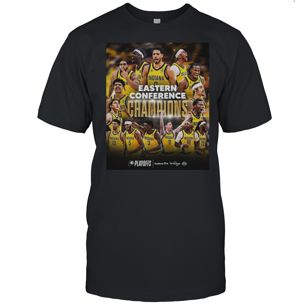 Indiana Pacers Eastern Conference Champions NBA 2025 Poster Shirt