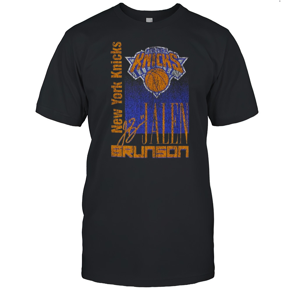 Jalen Brunson New York Knicks New Era Full Court Press Mineral Wash Player Shirt