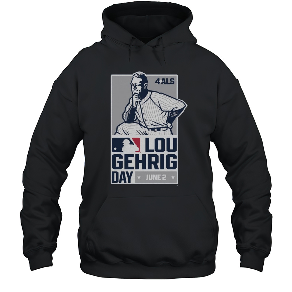 Major League Baseball Celebrates Lou Gehrig Day With 4 ALS June 2 2025 Logo T-shirt Unisex Hoodie