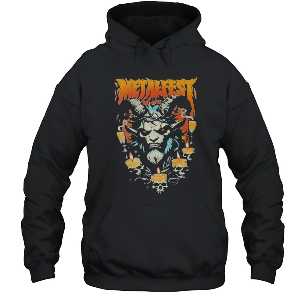 Metalfest Open Air Festival June 6-8 2025 At Lochotin Amphitheatre Pilsen Krampus Face Artwork With Line Up Shirt Unisex Hoodie