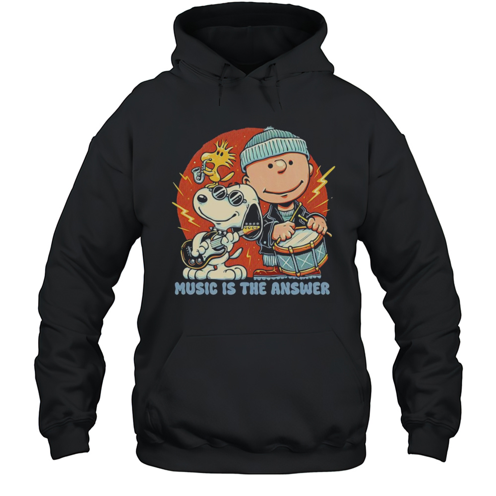 Music Is The Answer Peanuts Shirt Unisex Hoodie