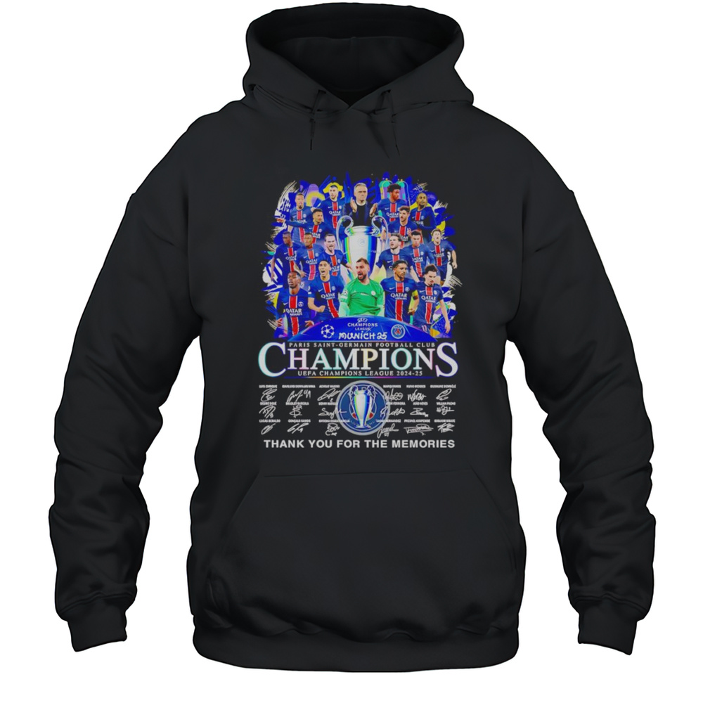 Paris Saint-Germain FC Champions UEFA Champions League Thank You For The Memories Shirt Unisex Hoodie