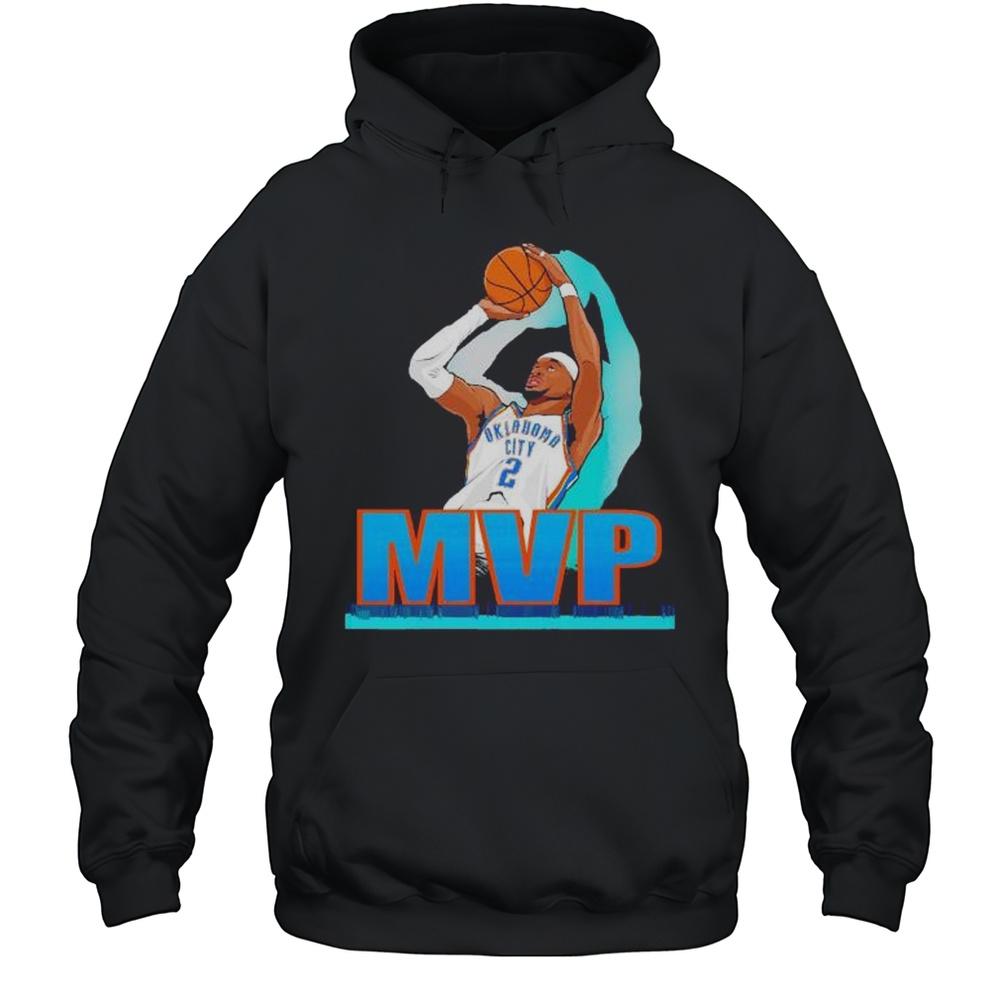 Shai Gilgeous-Alexander OKC Thunder MVP 2025 NBA Illustration Shirt Unisex Hoodie