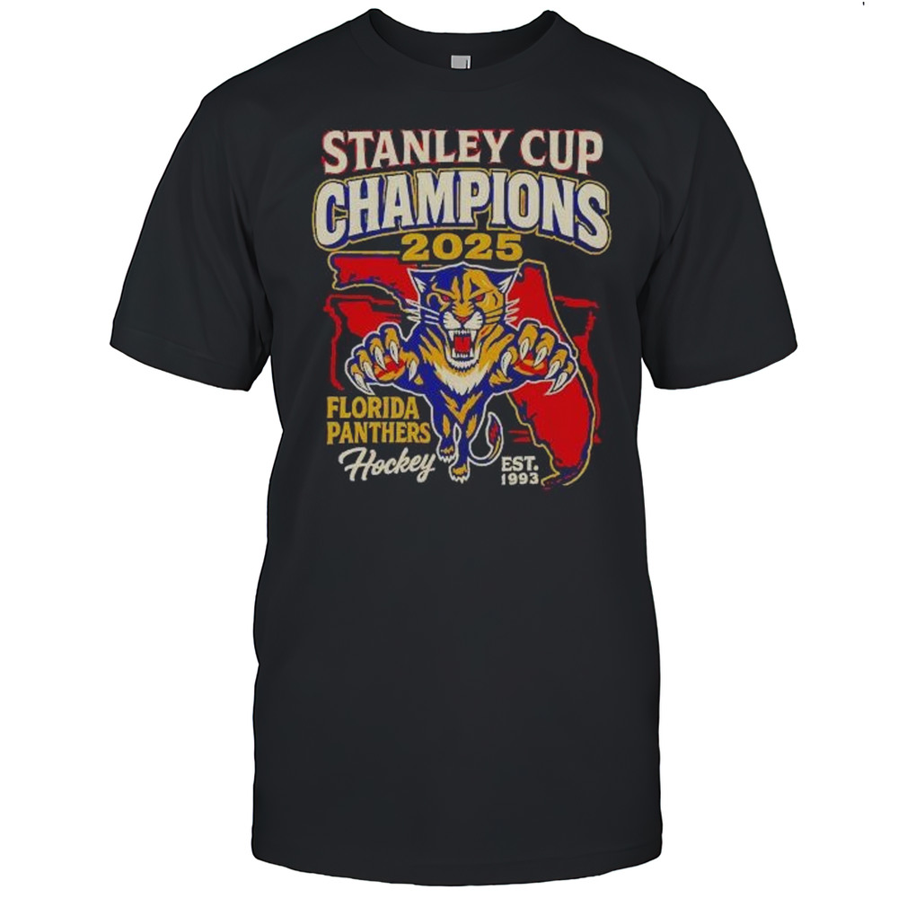 Stanley Cup Champions 2025 Florida Panthers Hockey Est 1993 Shirt