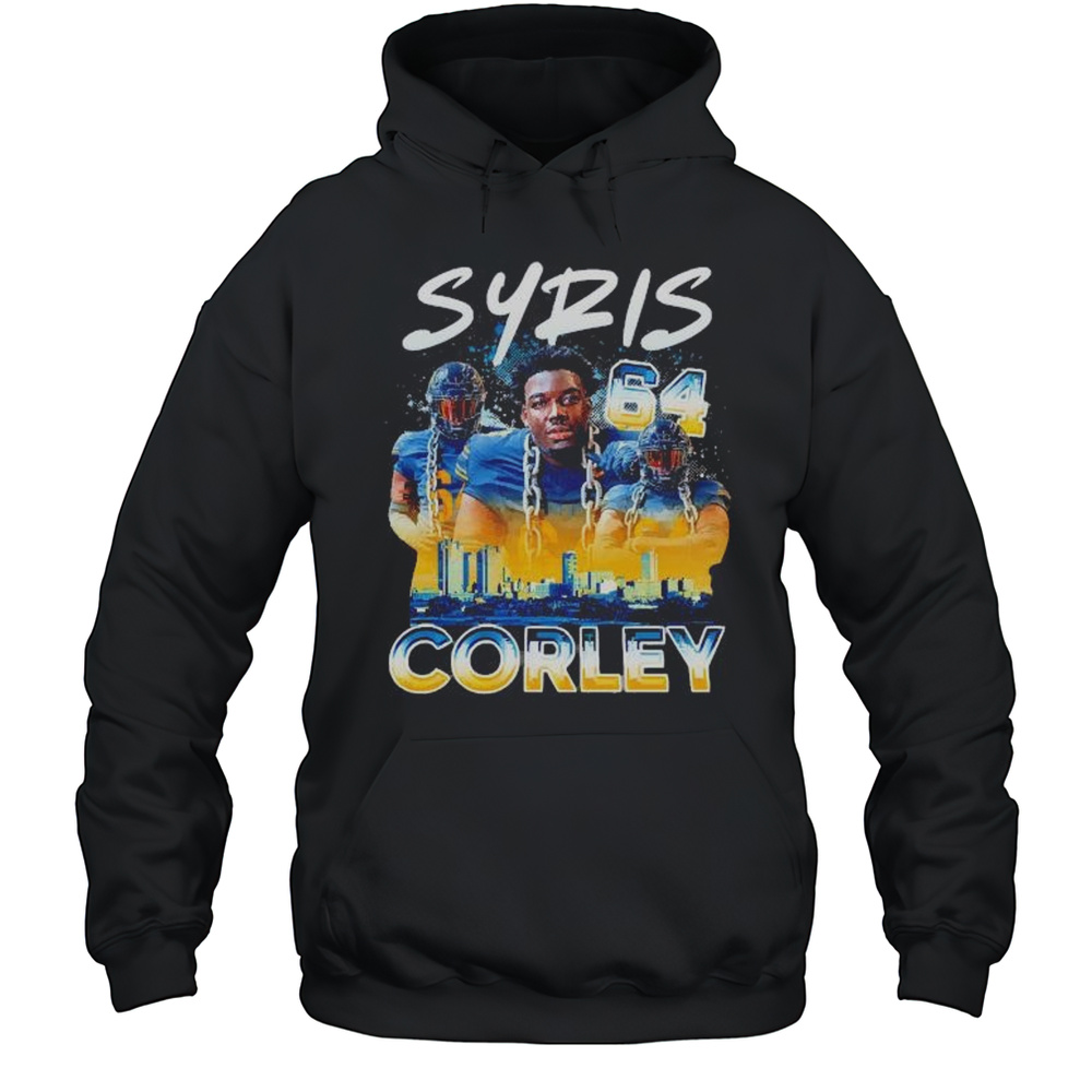 Syris Corley No 64 Player Collage City Line Graphic Shirt Unisex Hoodie