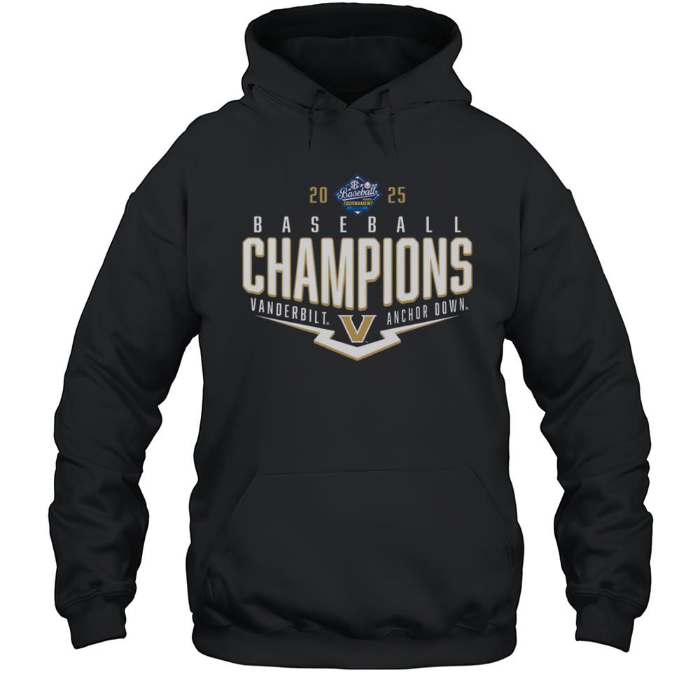Vanderbilt Commodores 2025 SEC Baseball Conference Tournament Champions Playoff Pitch T-Shirt Unisex Hoodie