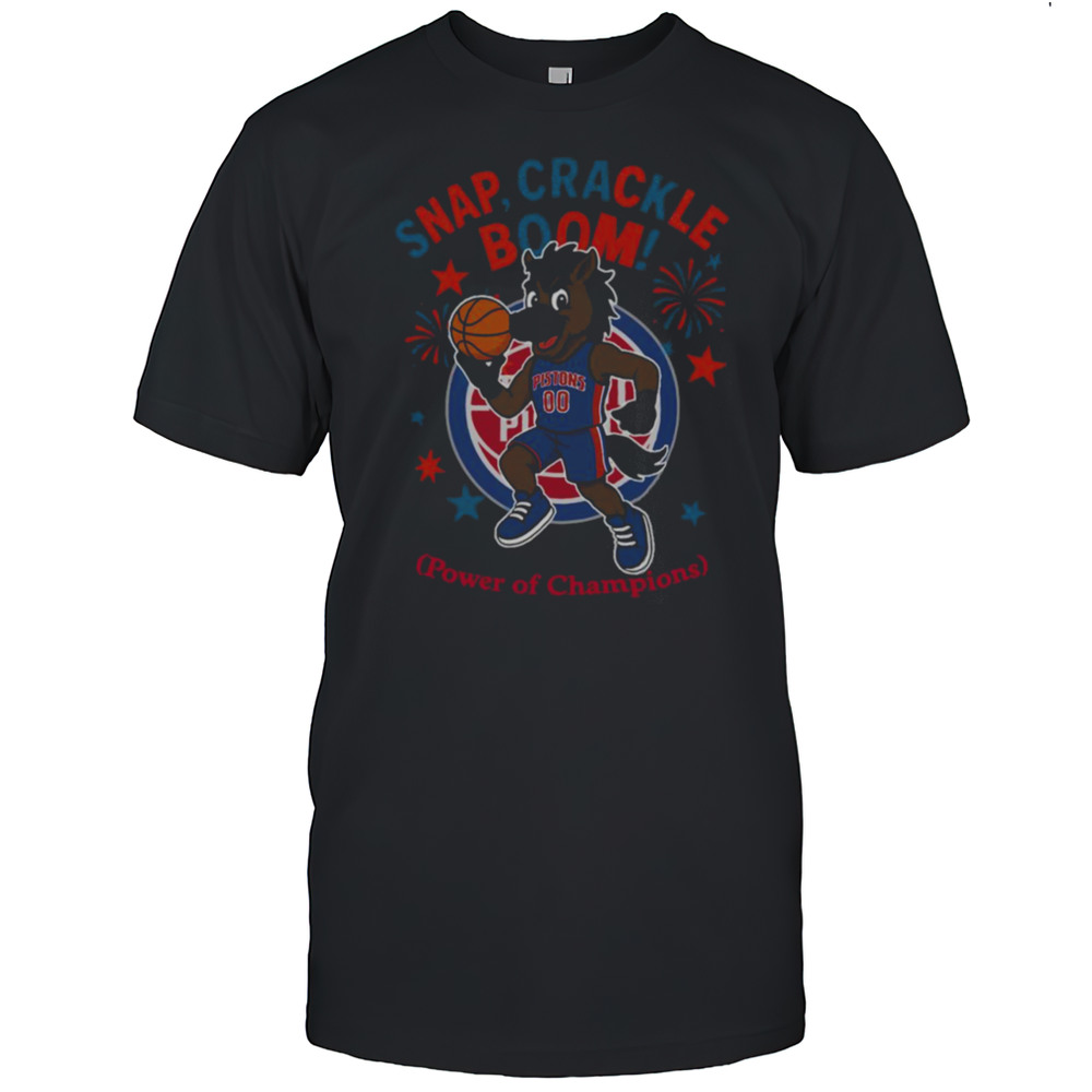 Detroit Pistons Snap Crackle Boom Power Of Champions Indepencence Day Shirt