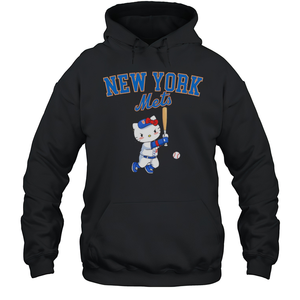 Hello Kitty New York Mets Baseball Player Shirt Unisex Hoodie