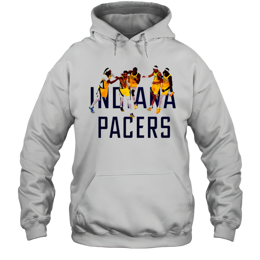 Indiana Pacers Nba Playoffs Tyrese Haliburton Team Celebration Shirt Unisex Hoodie