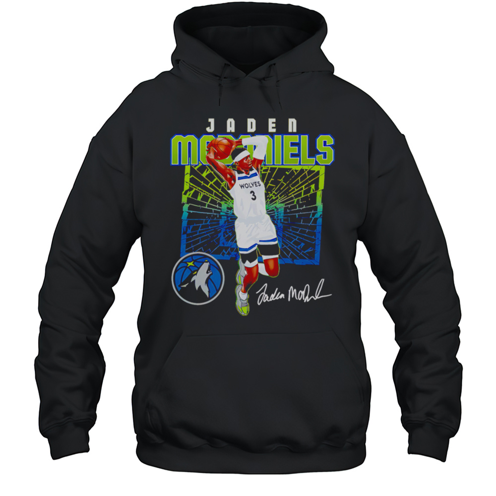 Jaden McDaniels Minnesota Timberwolves Shattered Shirt Unisex Hoodie