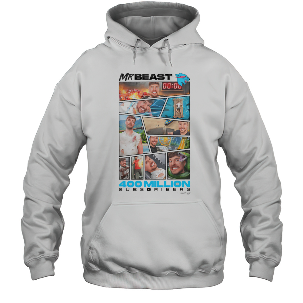 Mr Beast 400 Million Subscribers Shirt Unisex Hoodie
