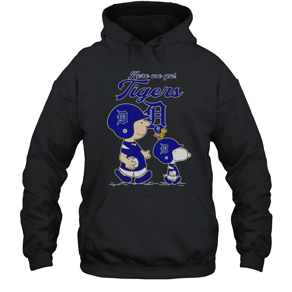 Peanuts Here We Go Detroit Tigers Shirt Unisex Hoodie