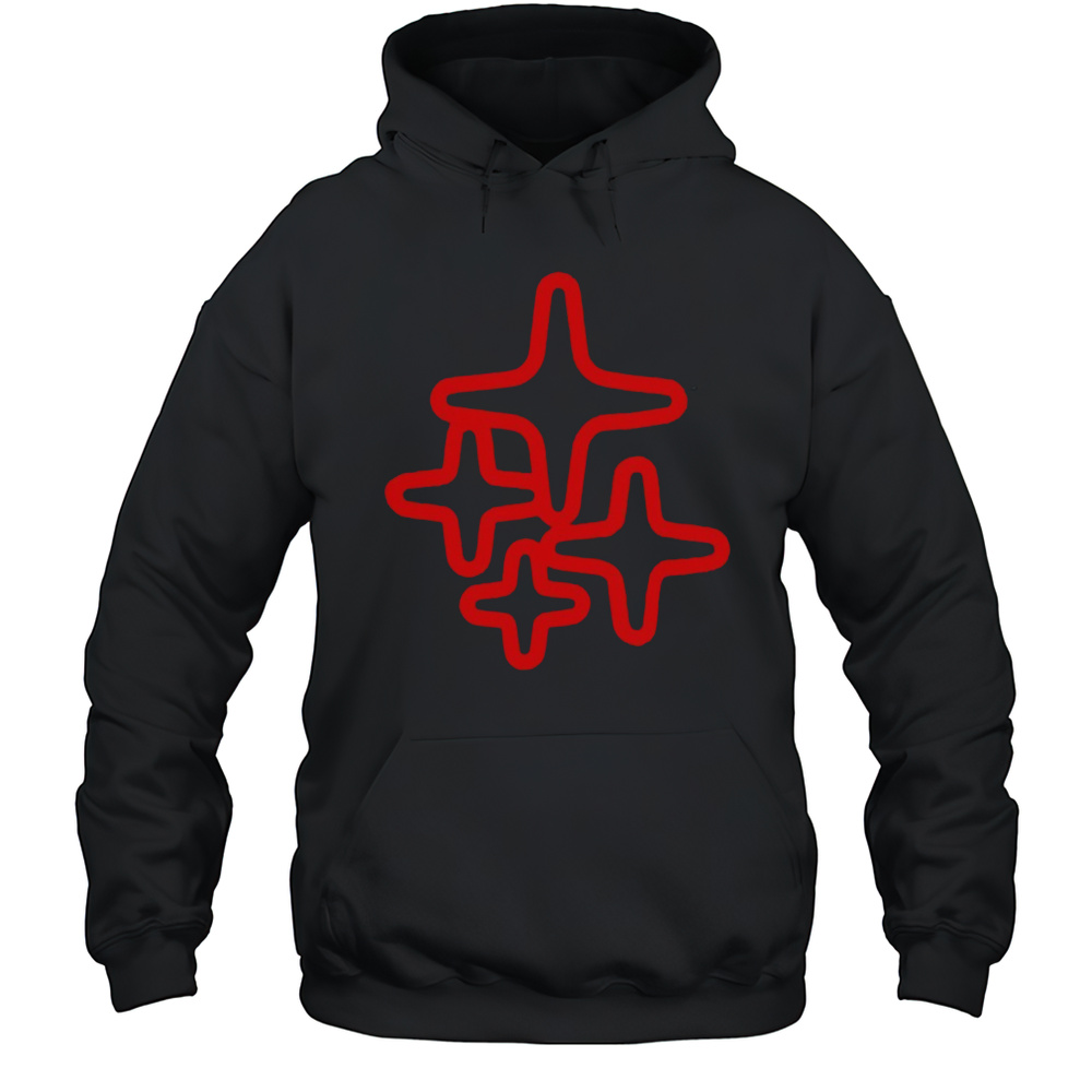 Red 4 Star T Shirt Unisex Hoodie