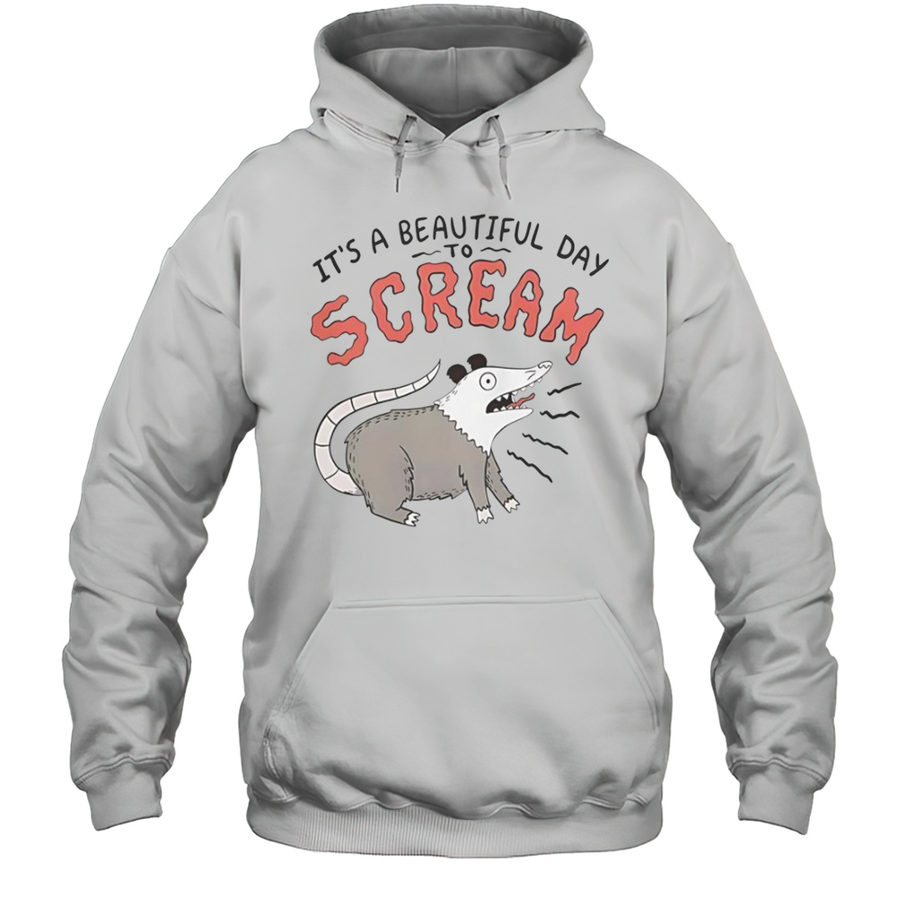 Screaming Possum Its A Beautiful Day T-Shirt Unisex Hoodie