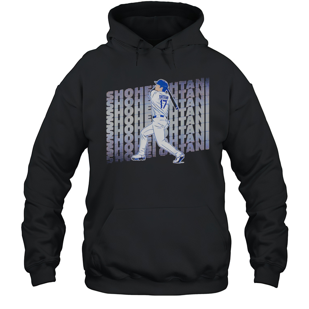 Shohei Ohtani Name Repeat LA Dodgers Shirt Unisex Hoodie