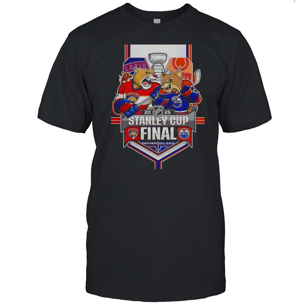 The 2025 Stanley Cup Final Florida Panthers Vs Edmonton Oilers Matchup Mascot T-Shirt