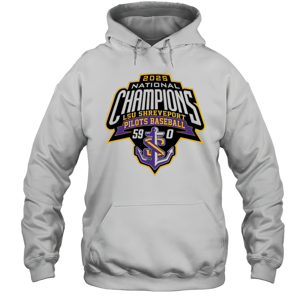 2025 National Champions LSU Shreveport Baseball Logo Shirt Unisex Hoodie