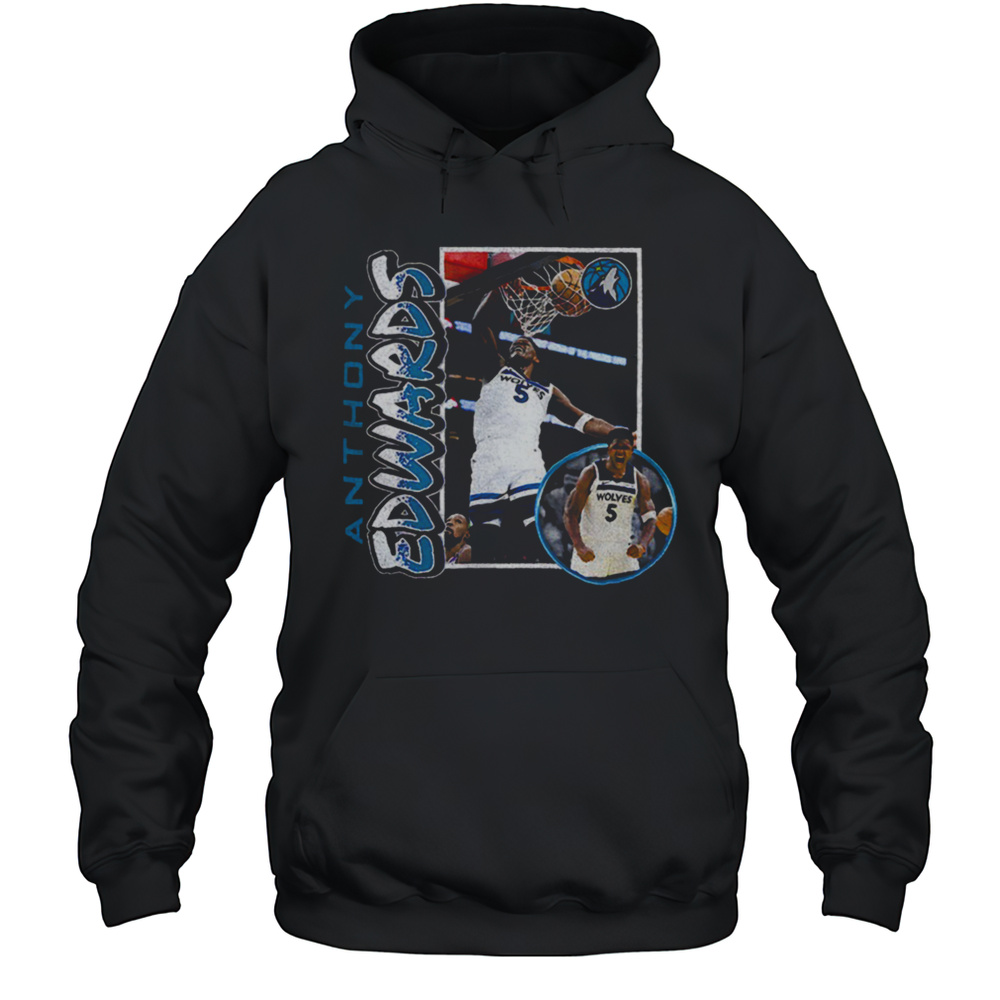 Anthony Edwards Minnesota Timberwolves 90s Player Shirt Unisex Hoodie