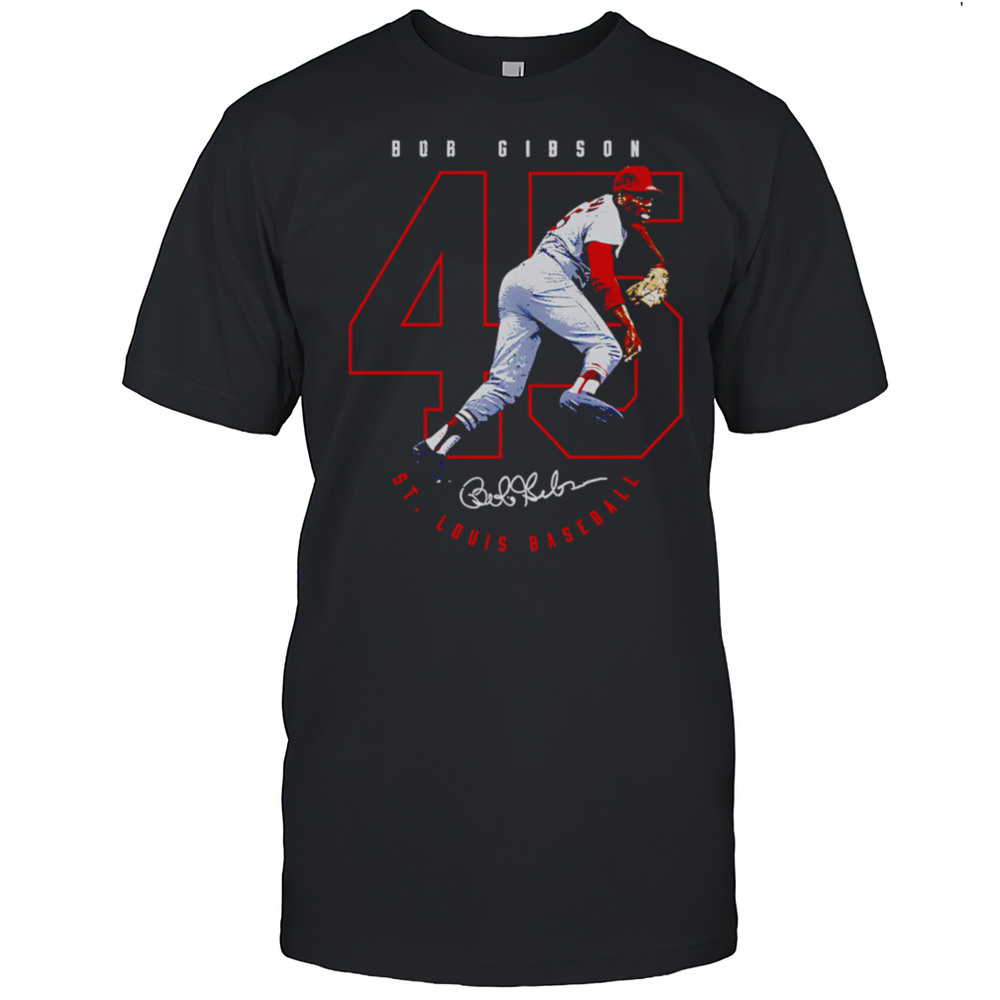 Bob Gibson St. Louis Number Outline Shirt