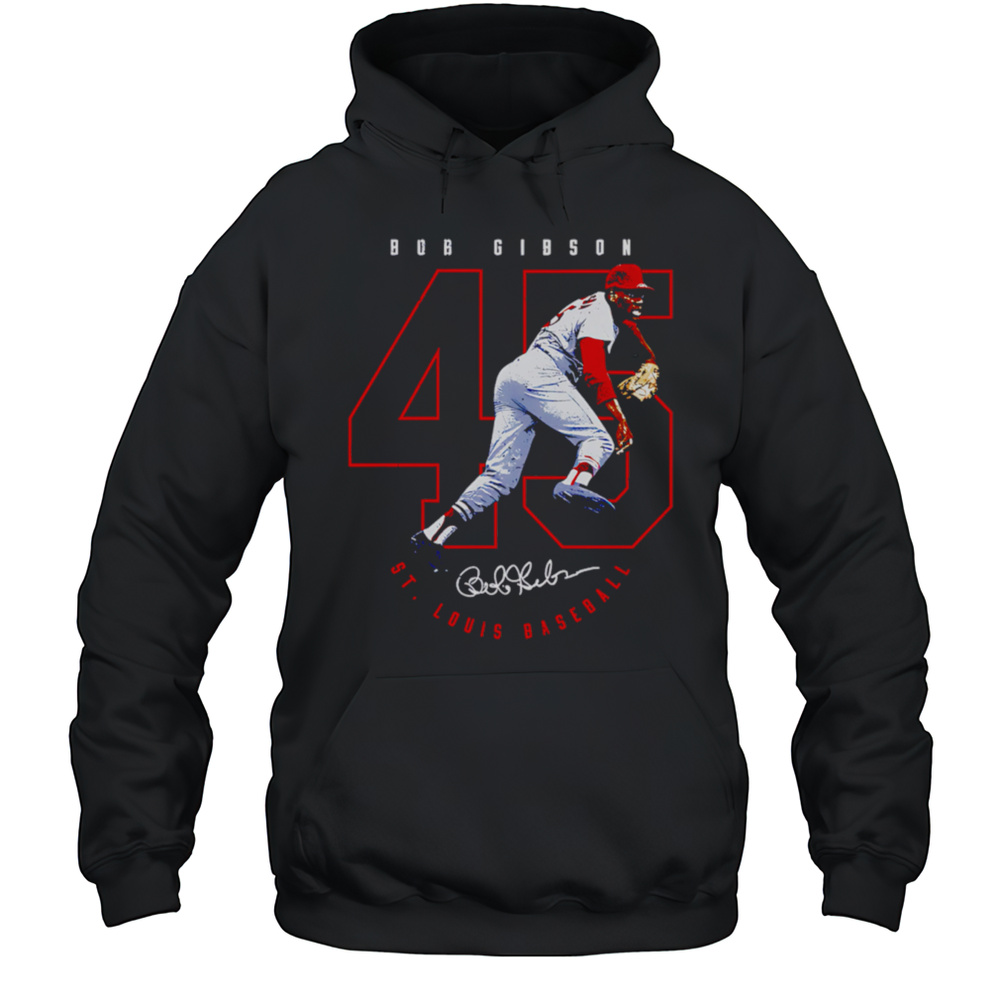 Bob Gibson St. Louis Number Outline Shirt Unisex Hoodie