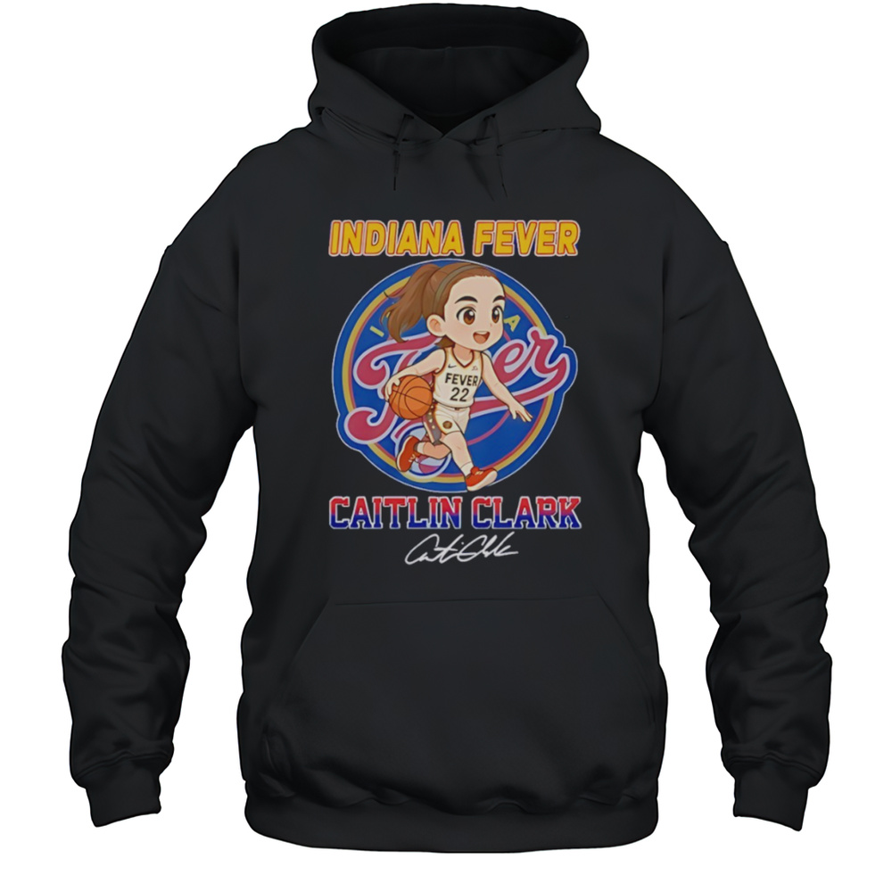 Caitlin Clark Indiana Fever NBA Basketball Cartoon Signature Shirt Unisex Hoodie