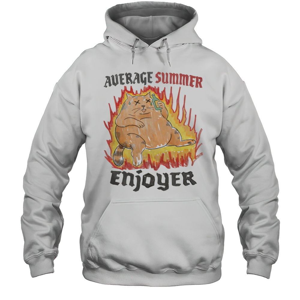 Cat Average Summer Enjoyer Shirt Unisex Hoodie
