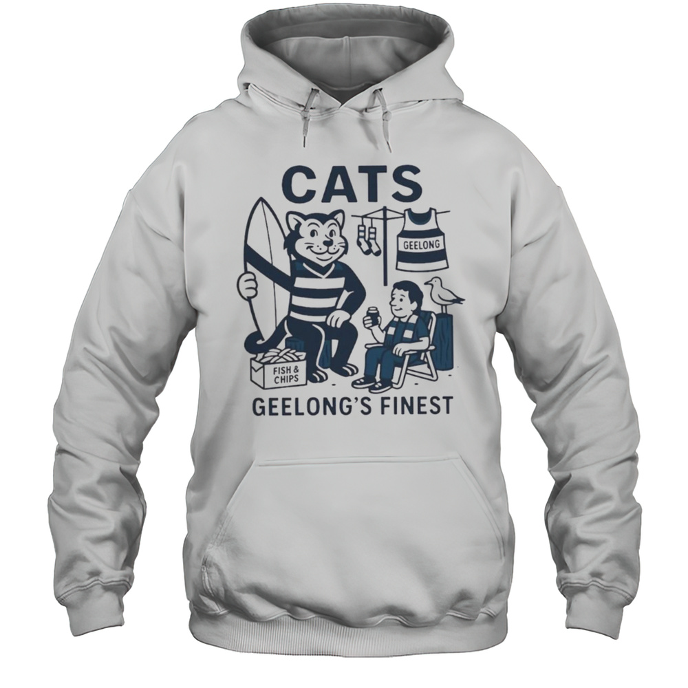 Cats Geelongs Finest Cartoon Shirt Unisex Hoodie