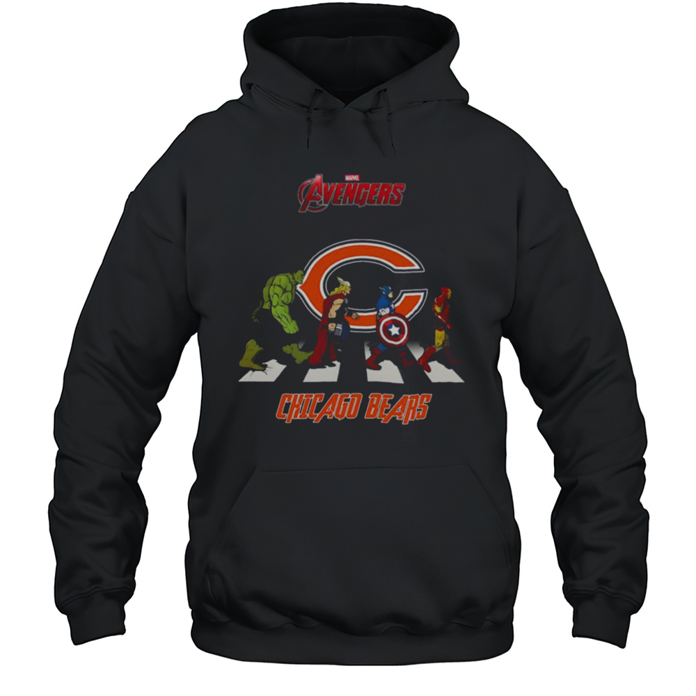 Chicago Bears Marvel Avengers Abbey Road Shirt Unisex Hoodie