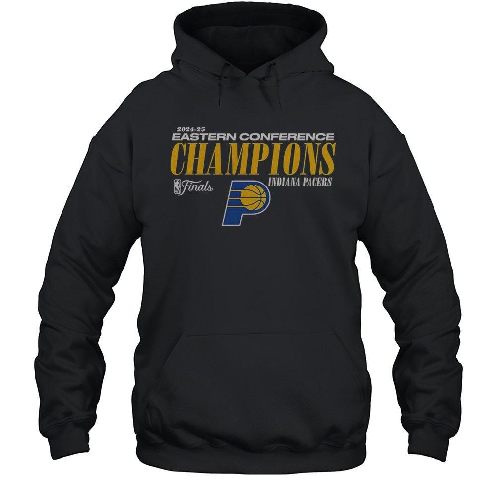 Indiana Pacers 2025 Eastern Conference Champions Basketball T-Shirt Unisex Hoodie