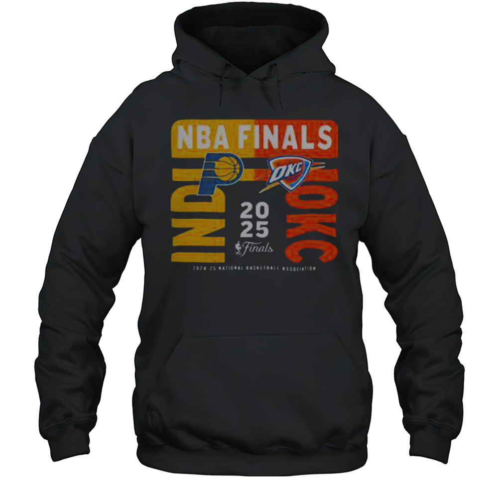 Indiana Pacers Vs Oklahoma City Thunder 2025 NBA Finals Match Up T Shirt Unisex Hoodie