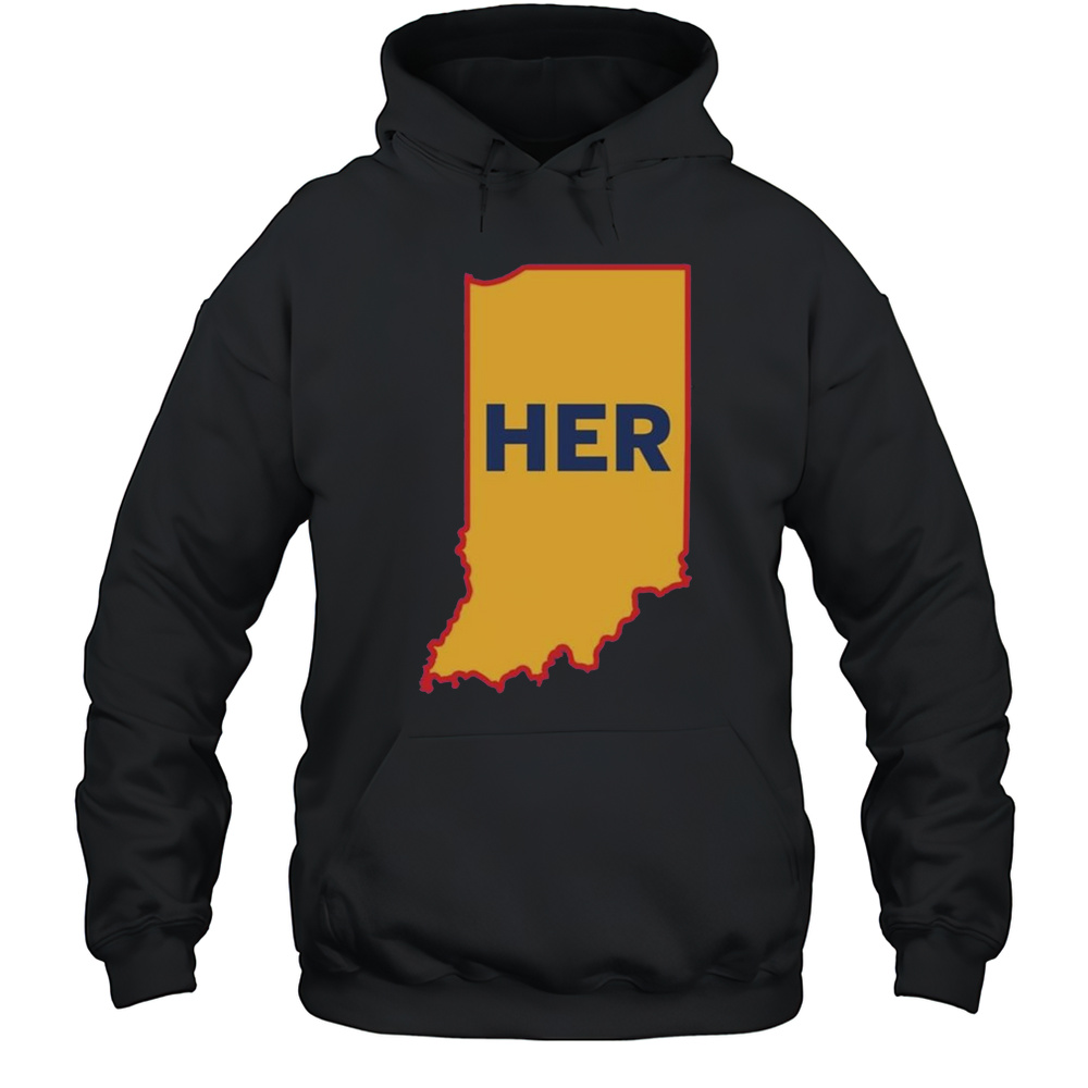 Joey Chestnut Her Indiana Map 2025 Shirt Unisex Hoodie