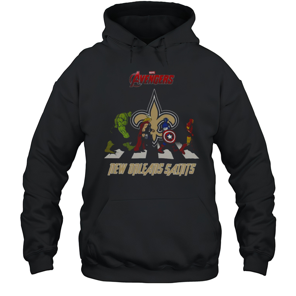 New Orleans Saints Marvel Avengers Abbey Road Shirt Unisex Hoodie