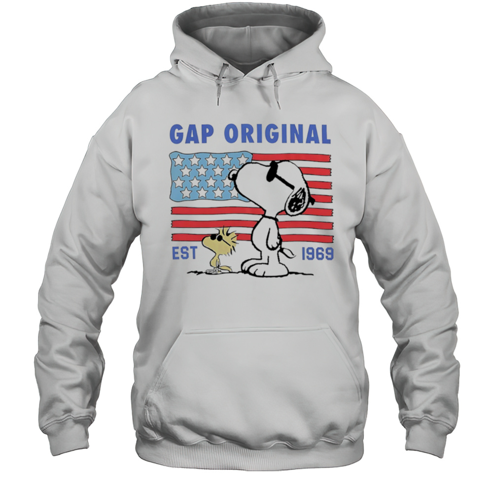 Peanuts Gap Original Est 1969 American Flag Shirt Unisex Hoodie