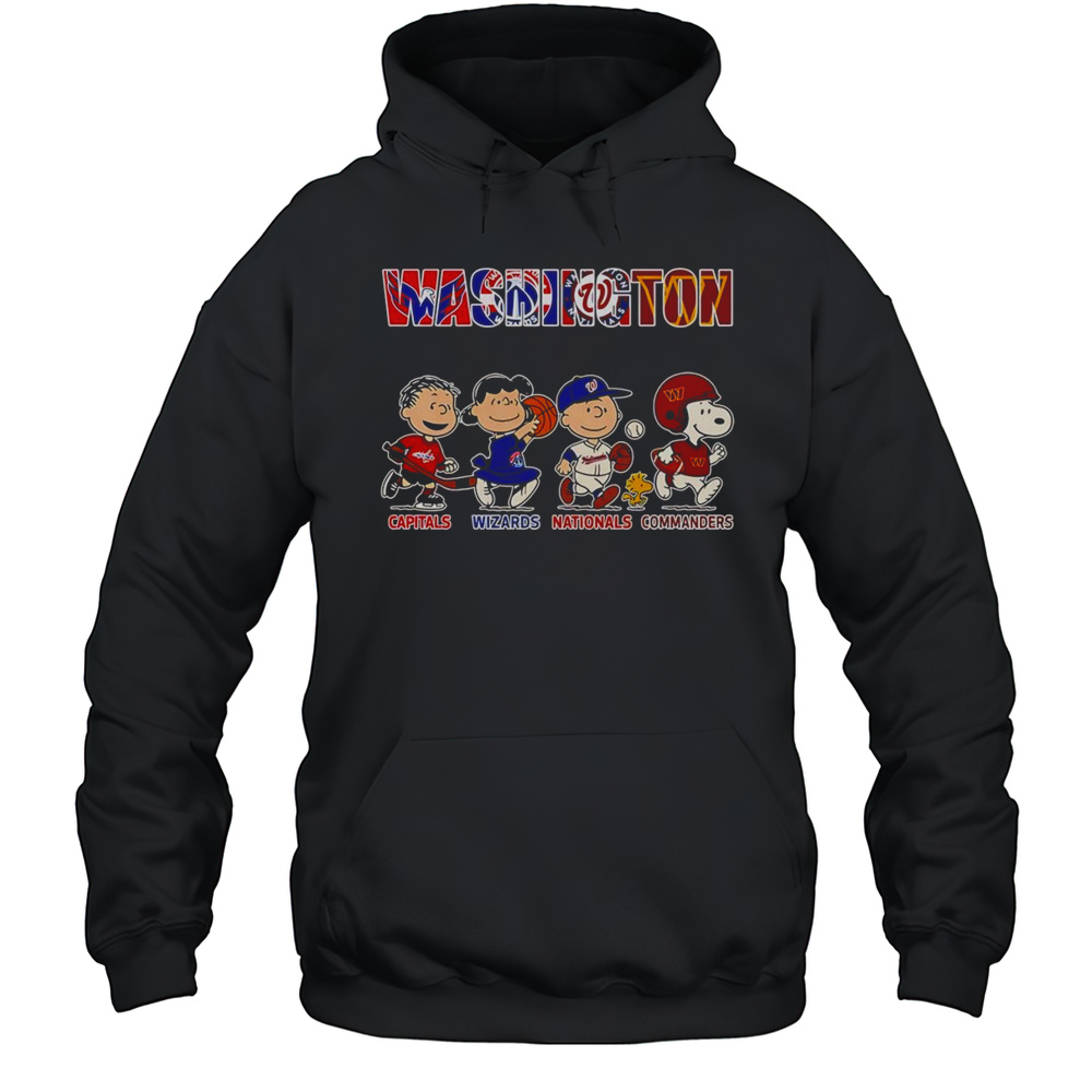 Peanuts Washington Capitals Wizards Nationals Commanders Shirt Unisex Hoodie