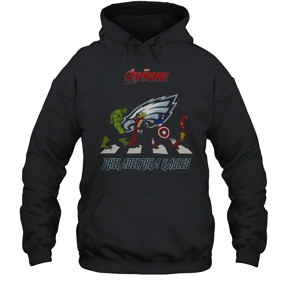 Philadelphia Eagles Marvel Avengers Abbey Road Shirt Unisex Hoodie