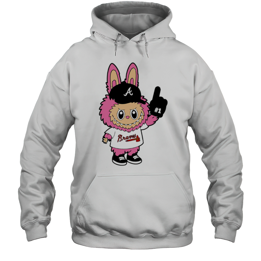 Pink Labubu Atlanta Braves Labubu MLB Baseball Shirt Unisex Hoodie