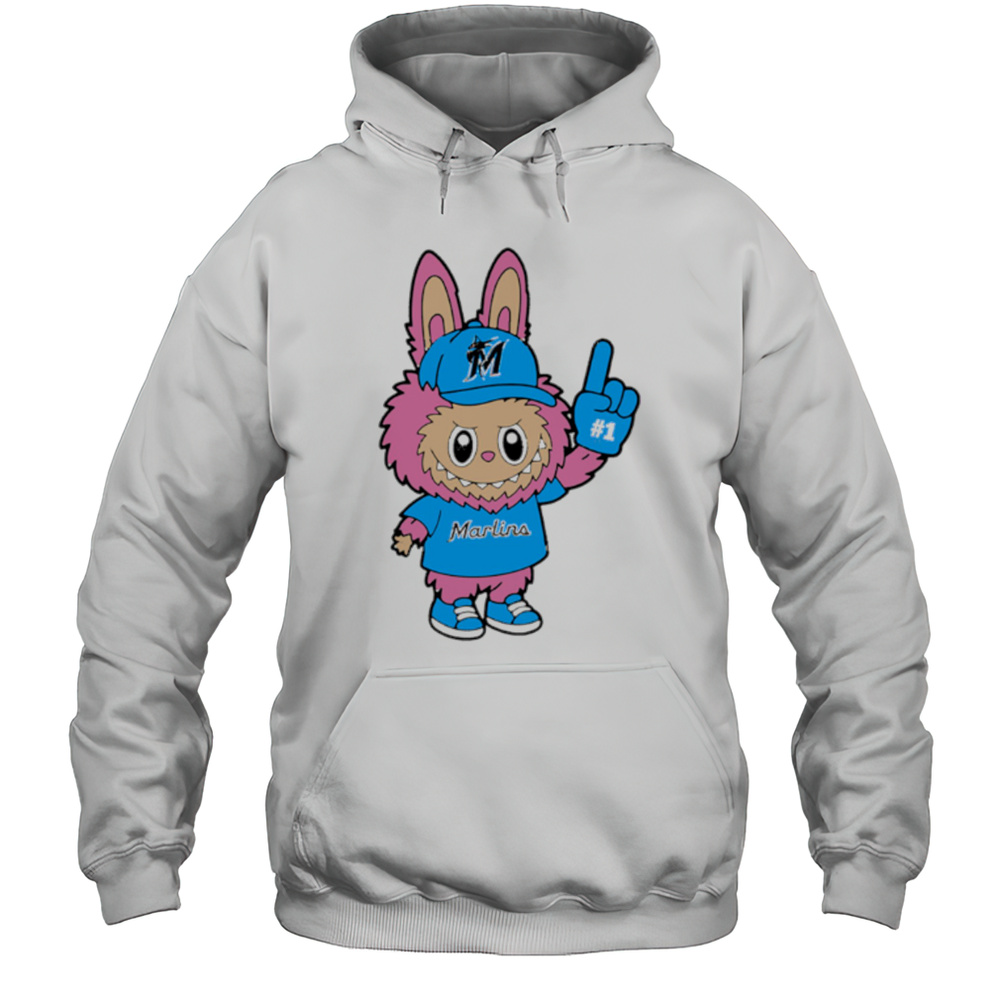 Pink Labubu Miami Marlins Labubu MLB Baseball Shirt Unisex Hoodie