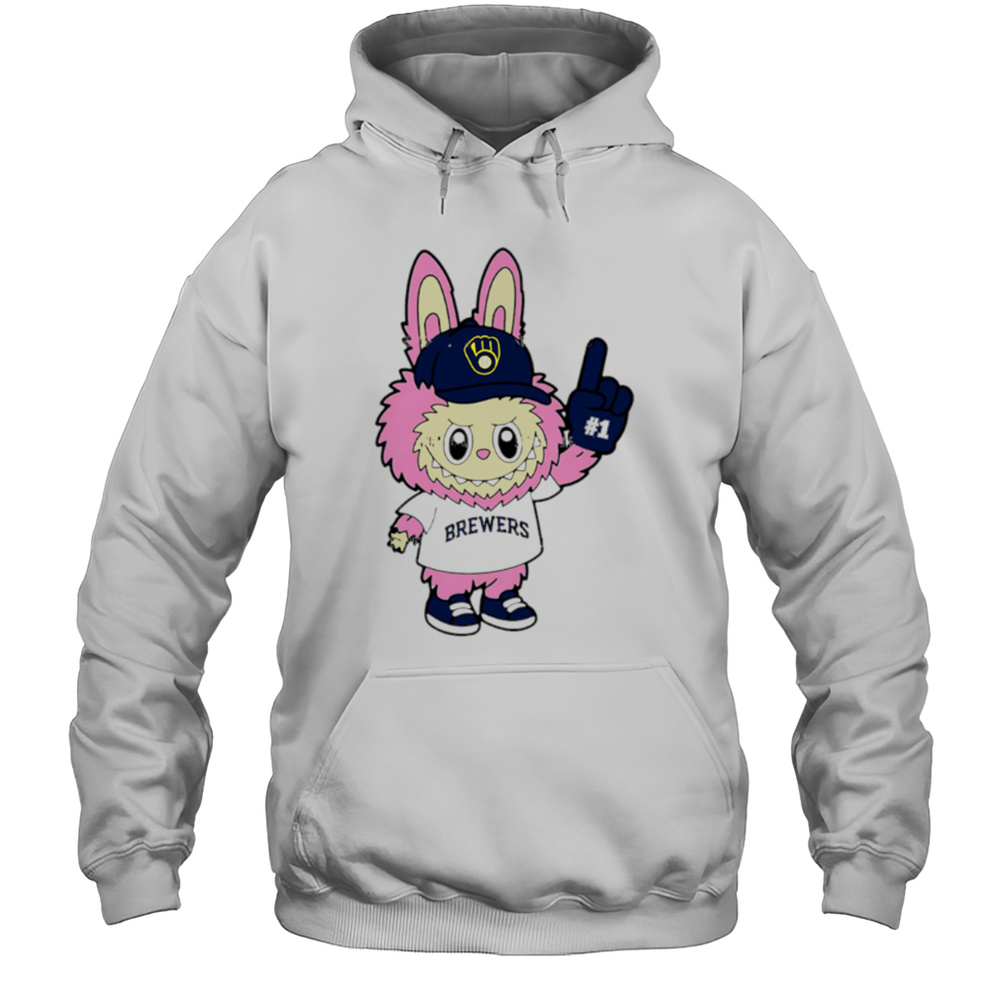 Pink Labubu Milwaukee Brewers Labubu MLB Baseball Shirt Unisex Hoodie