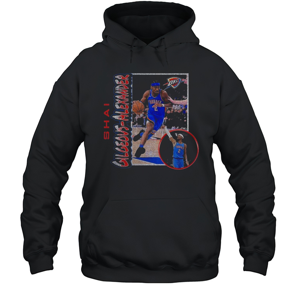 Shai Gilgeous-Alexander Oklahoma City Thunder 90s Player Graphic 2025 Shirt Unisex Hoodie