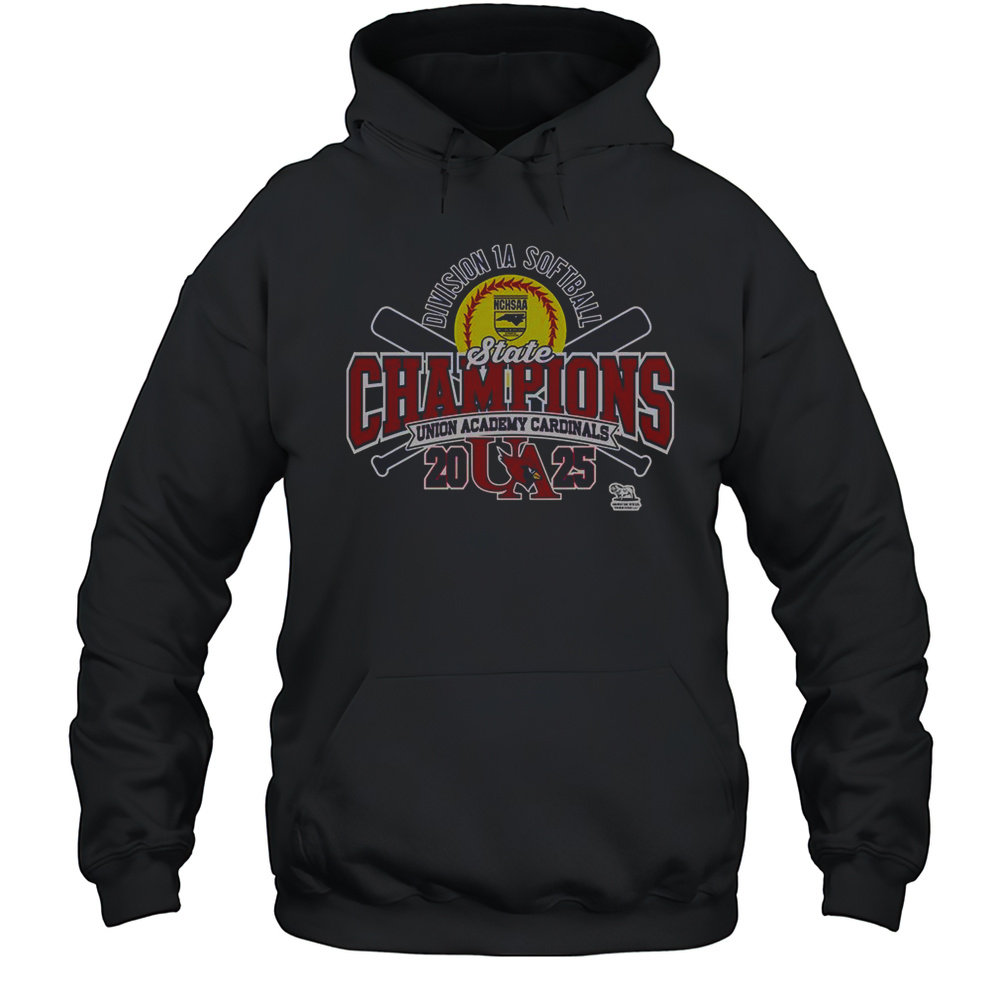 Union Academy Cardinals 2025 NCHSAA Womens 1A Softball State Champions T-Shirt Unisex Hoodie