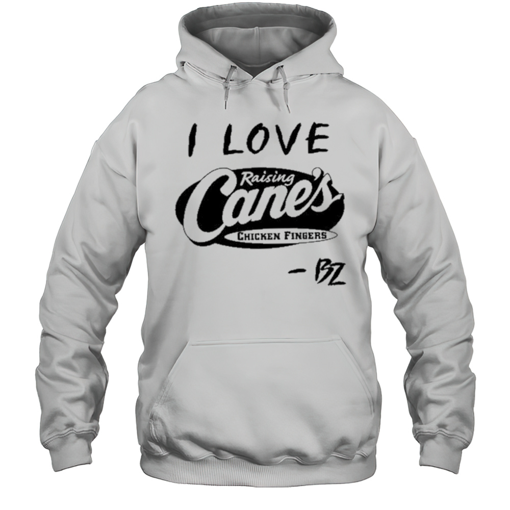 Bailey Zimmerman Wearing I Love Raising Canes Chicken Fingers Shirt Unisex Hoodie