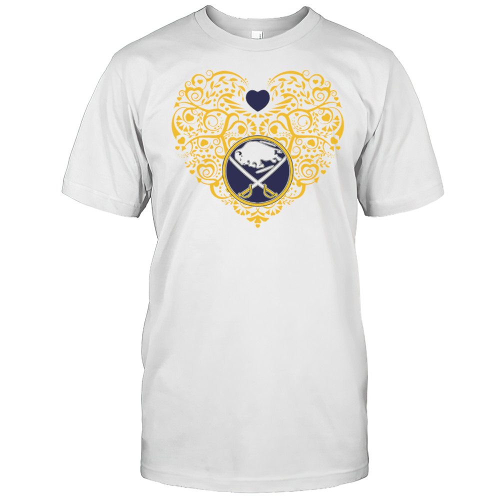 Buffalo Sabres Floral Pattern Heart Logo Shirt