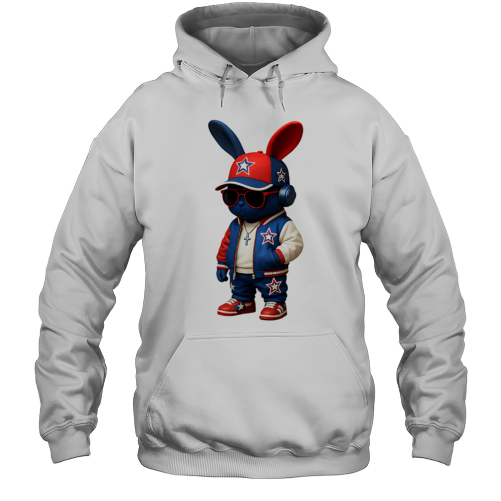 Chain Bunny Streetwear Style Hiphop Shirt Unisex Hoodie