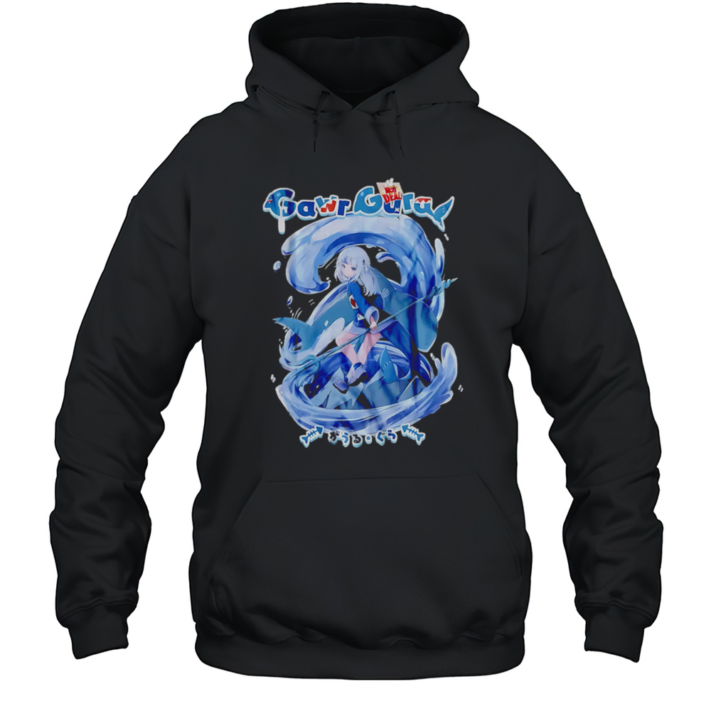 Gawr Gura Hololive Vtuber Shark Shirt Unisex Hoodie