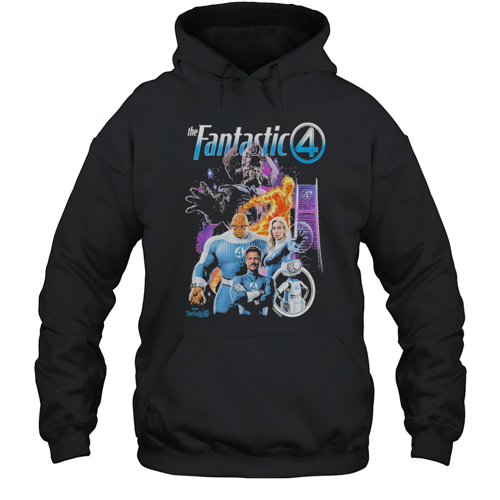 New Promo Art For The Fantastic Four First Steps Marvel Studios July 25 2025 Shirt Unisex Hoodie