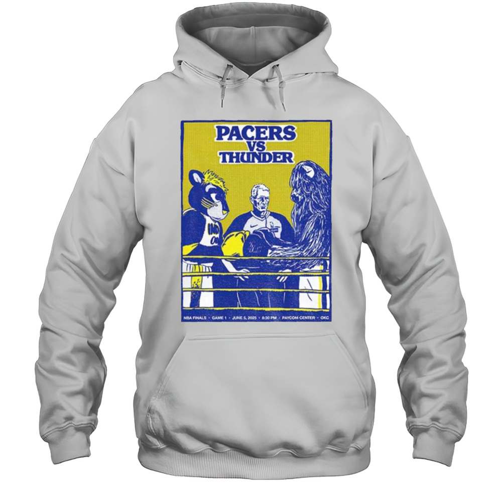 Pacers Vs Thunder Game 1 Poster NBA Finals Game Shirt Unisex Hoodie