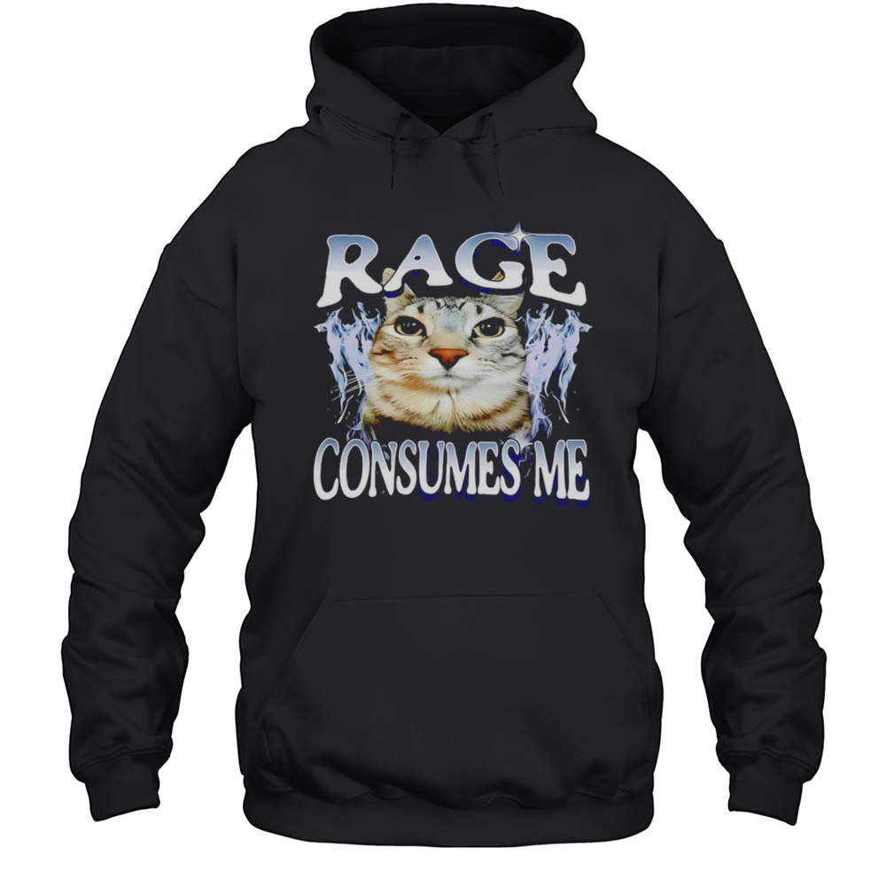 Rage Consumes Me Cat Meme Shirt Unisex Hoodie